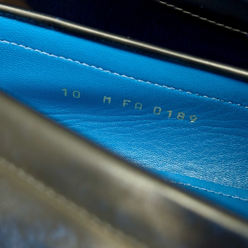 Louis Vuitton Deep Blue Leather Slip-Ons - Picture 4 of 12